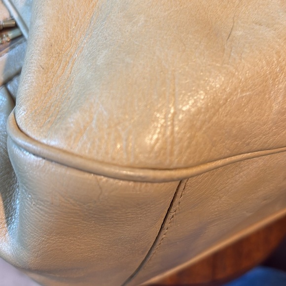 Coach  Madison convertible, shoulder bag  leather  tan  pleated goldtone HW  EUC - Picture 14 of 17